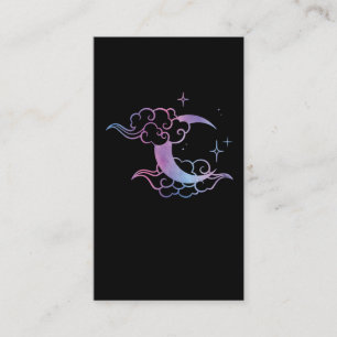Pastel Goth Måne Cute Måne Art Visitkort