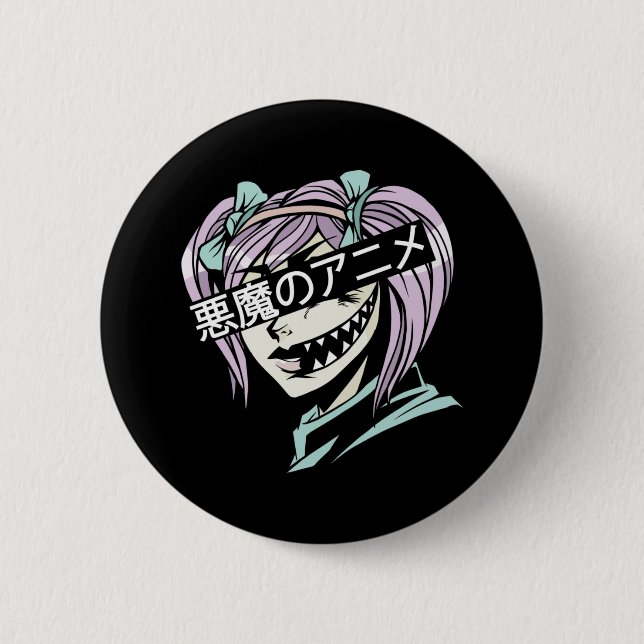 Pastel Goth Manga Aesthetic Girl Creepy Anime Knapp (Framsida)
