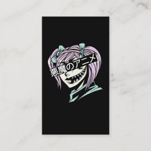 Pastel Goth Manga Aesthetic Girl Creepy Anime Visitkort