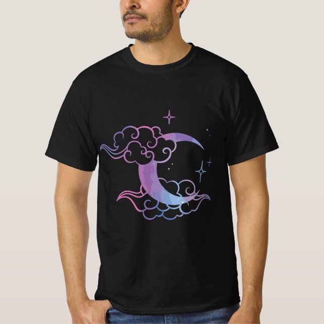 Pastel Goth Moon Cute Moon Art  T Shirt (Framsida)