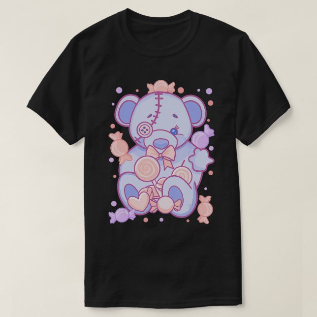 Pastel Goth Nalle Aesthetic Goth T Shirt (Design framsida)