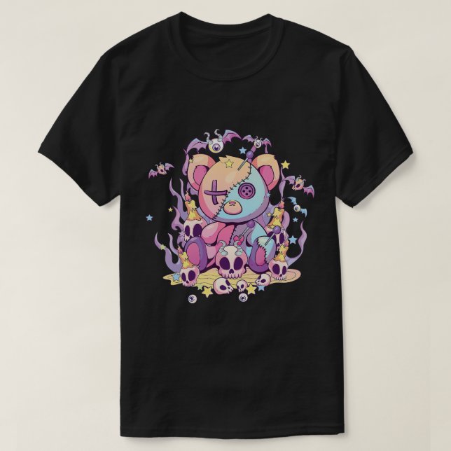 Pastel Goth Nalle Voodoo Doll Cute Aesthetic T Shirt (Design framsida)