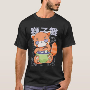 Pastel Goth Red Panda Japansk Ra Noodles Anime Ka T Shirt