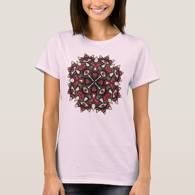 Pastel goth rosa horror cirkus t shirt (Framsida)