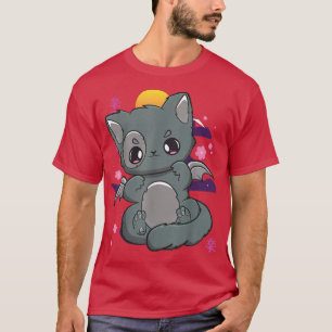 Pastel Goth Sakura Cat Chibi Anime Neko Angelcore T Shirt