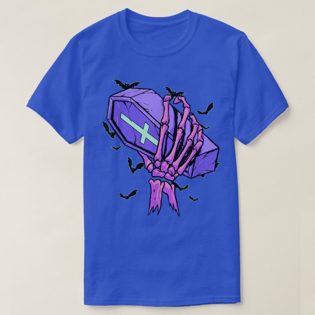 Pastel Goth Skeleton Hand Funeral Coffin Gothic Ha T Shirt (Design framsida)