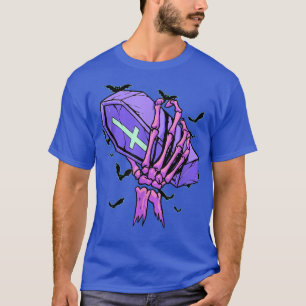 Pastel Goth Skeleton Hand Funeral Coffin Gothic Ha T Shirt