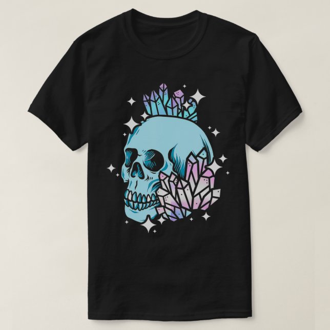Pastel Goth Skull Aesthetic Gothic Emo Soft Goth T Shirt (Design framsida)