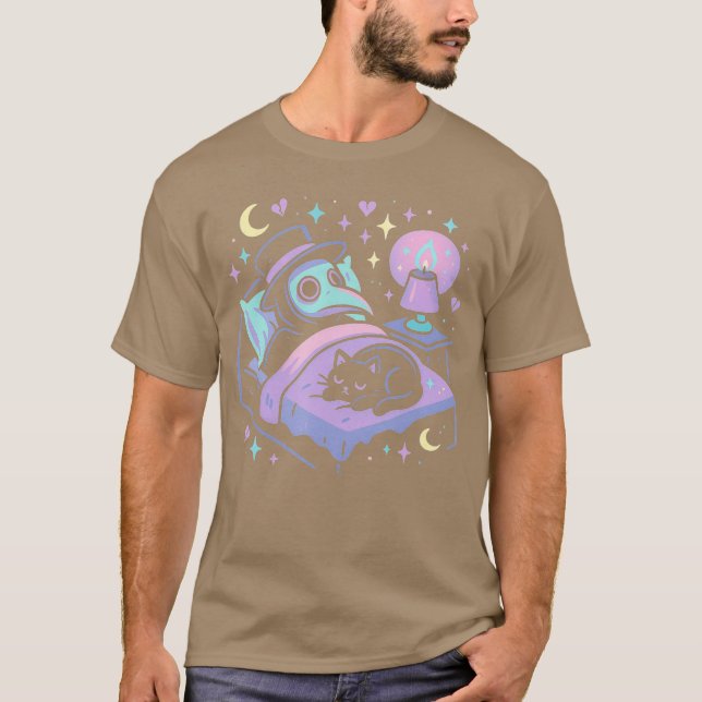 Pastel Goth Sleeping Plague Doctorshirt Sleep fami T Shirt (Framsida)