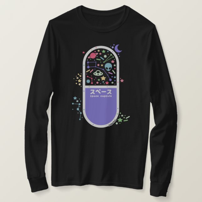 Pastel Goth Space-kapsel T Shirt (Design framsida)