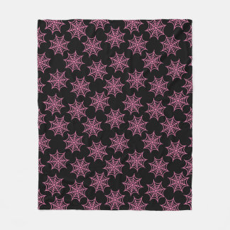 Pastel Goth, Spindelnät Rosa Fleecefilt