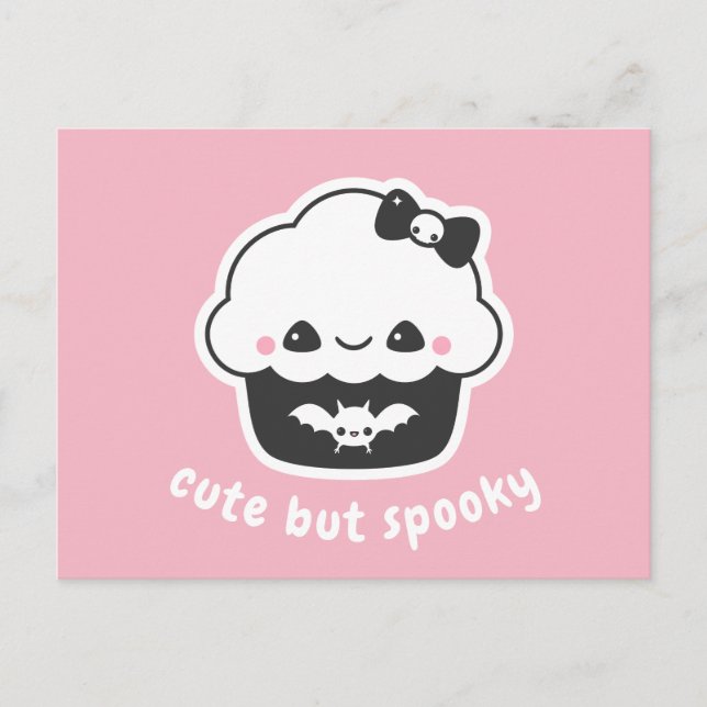 Pastel Goth Spooky Cute Cupkaka Vykort (Framsida)
