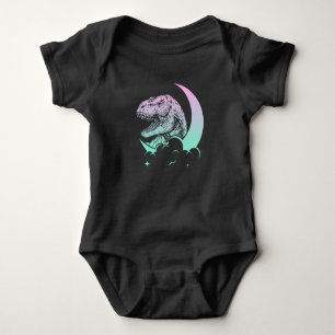 Pastel Goth Trex Måne Wiccan Dinosaurs T Shirt