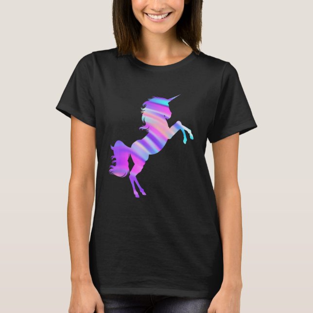 Pastel Goth Unicorn Vaporwave T Shirt (Framsida)