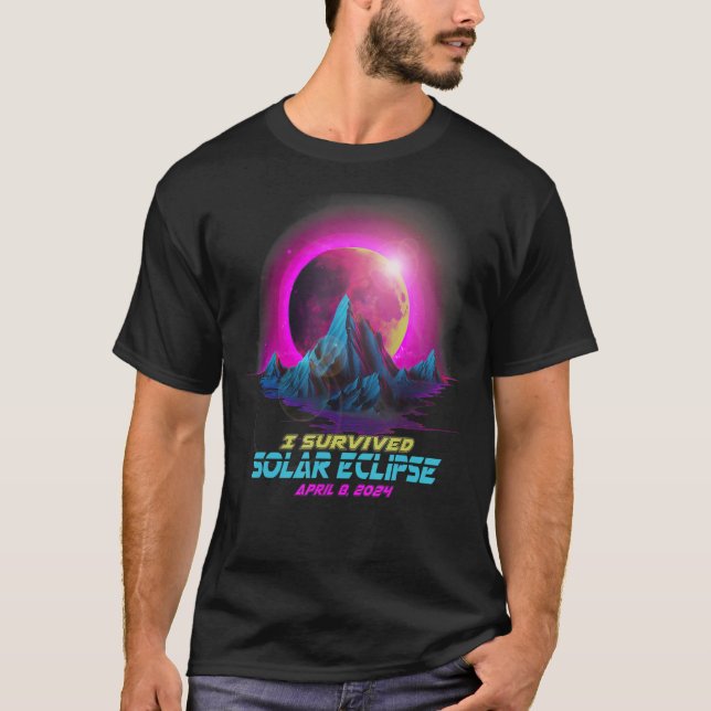 Pastel Goth Vaporwave I Överlevde Total Solar Ecli T Shirt (Framsida)