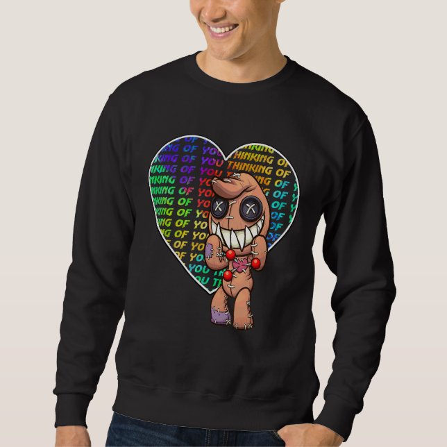 Pastel Goth Voodoo Doll Alt Clothing Tonåringar Th Lång Ärmad Tröja (Framsida)