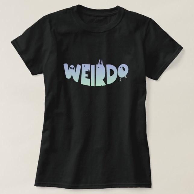 Pastel Goth Weirdo Creep Monster Creepy Letters T Shirt (Design framsida)