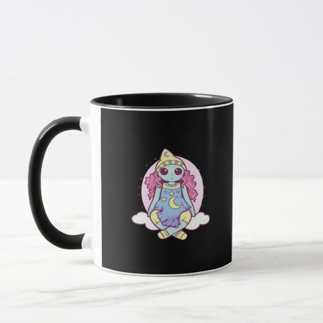 Pastel Goth Whimsigoth Clown Ragdoll Mugg (Vänster)