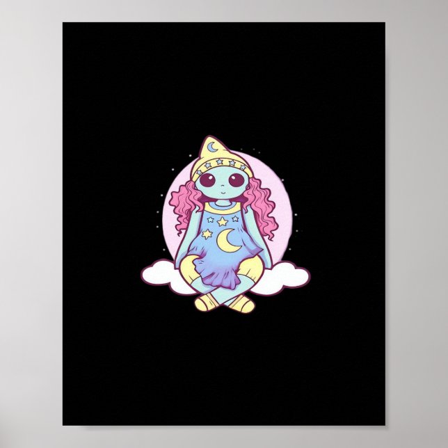 Pastel Goth Whimsigoth Clown Ragdoll Poster (Framsidan)