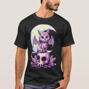 Pastel Goth Wiccan Cat Cute Creepy Witchy Cat och T Shirt