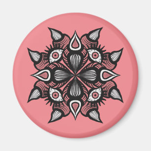 Pastel Goth Witch Design - Black Rosa Monster Magnet