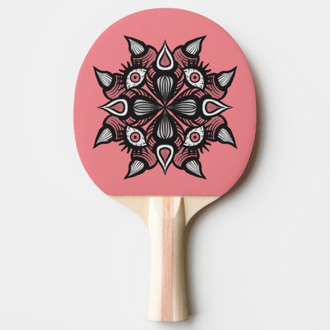 Pastel Goth Witch Design - Black Rosa Monster Pingisracket (Framsidan)