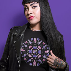 Pastel Goth Witch Potions med Lila Pentagrams T Shirt