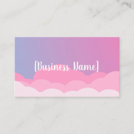 Pastel Gradient Business Card with Clouds | Custom Visitkort