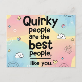 Pastel Gradient Cute Quote Design Vykort