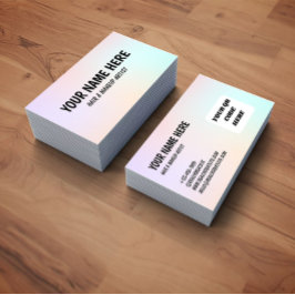 Pastel Gradient Dreamy Hair Makeup Business Card Visitkort