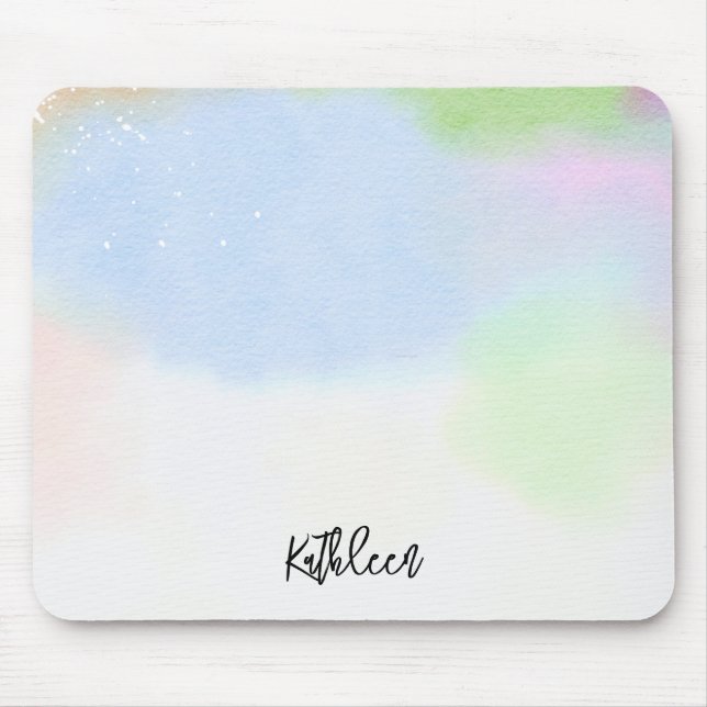 Pastel Gradient Personalized Mouse Pad Stylish Musmatta (Framsidan)