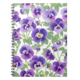 Pastel Graphic Lila Pansies Anteckningsbok