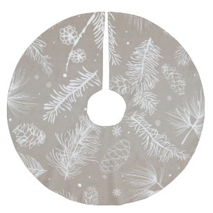 Pastel Gräs Mönster Julgransmatta Borstad Polyester