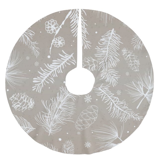 Pastel Gräs Mönster Julgransmatta Borstad Polyester (Framsidan)
