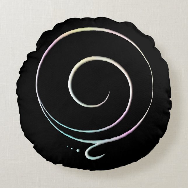 Pastel Gratitude  Rund Kudde (Framsidan)