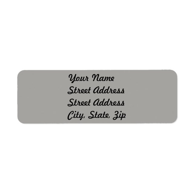 Pastel Grått Returadress Sticker Etikett (Framsidan)