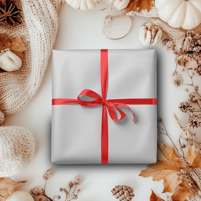 Pastel Grått Solid Färg | Klassisk Elegant Presentpapper (Skapare uppladdad)