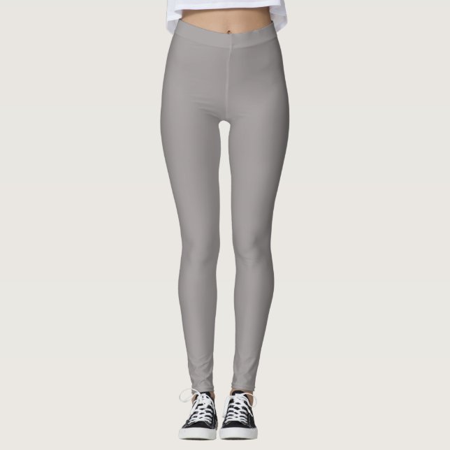 Pastel Grayish Lila Solid Färg Pairs Birch Root Leggings (Framsida)