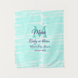 Pastel green baby in bloom monogram baby shower te