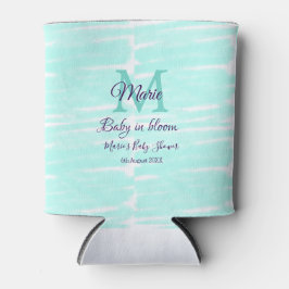 Pastel green baby in bloom monogram baby shower te