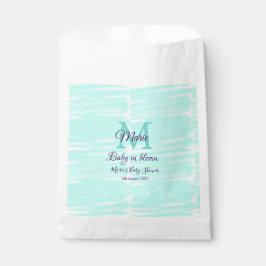 Pastel green baby in bloom monogram baby shower te