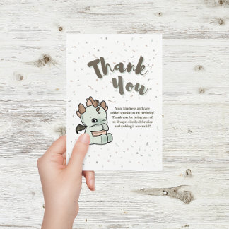 Pastel Green Brown Cute Baby Dragon Tack Kort