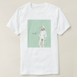 Pastel Green JK Tシャツ|寿司娘 GenerativeAI T Shirt