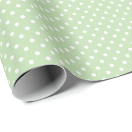 Pastel Green Polka Dots for Spring and Baby Gifts Presentpapper