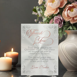 Pastel Green - Vintage Frame & Tiara Quinceanera Tack Kort