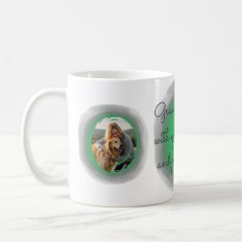 Pastel Green Watercolor Golden Retriever Custom Kaffemugg