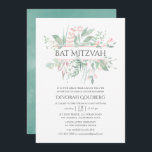 Pastel  Greenery Bat mitzvah Inbjudningar<br><div class="desc">Ekologisk inspirerad grön  rosa och mint-pastellskuggor är en bat mitzvah inbjudan designad att snabbt och enkelt anpassas till dina händelsespecifikationer.</div>