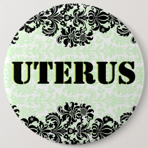 Pastel Grönt & Black Damas GOP Uterus Obsession Knapp