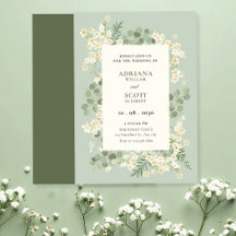 Pastel grönt blommigt bröllop