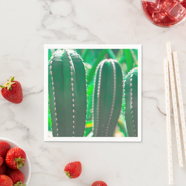 Pastel Grönt cactus plant löv pastel Pappersservett (Insitu)